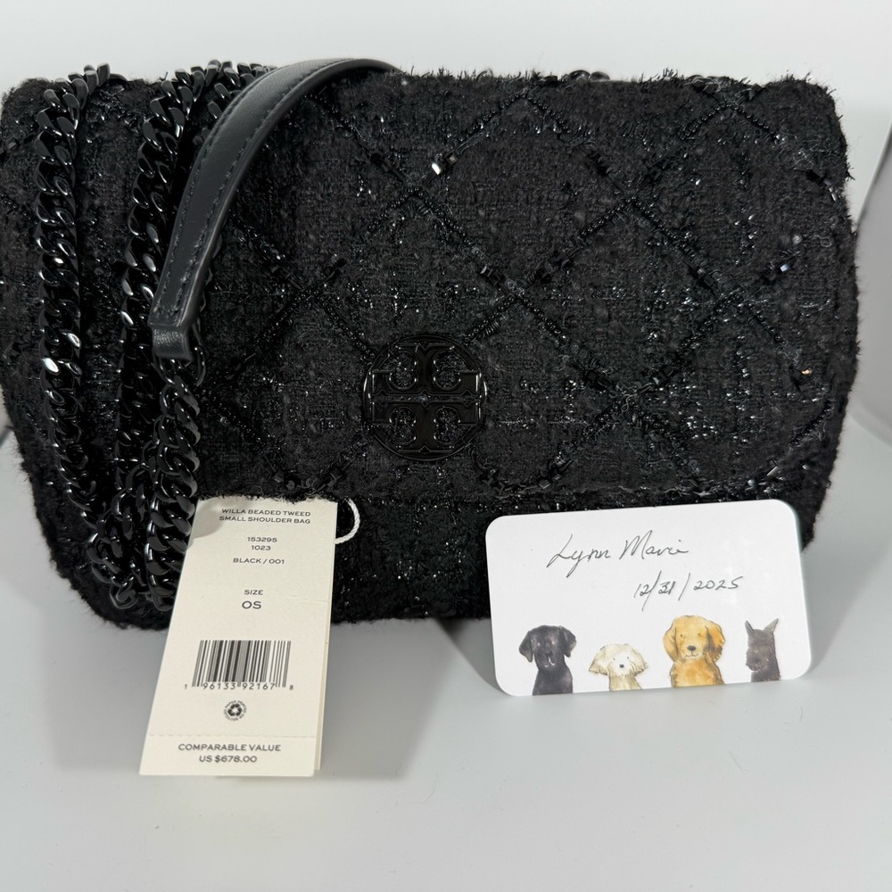 Tory Burch Black Quilted Shoulder Bag